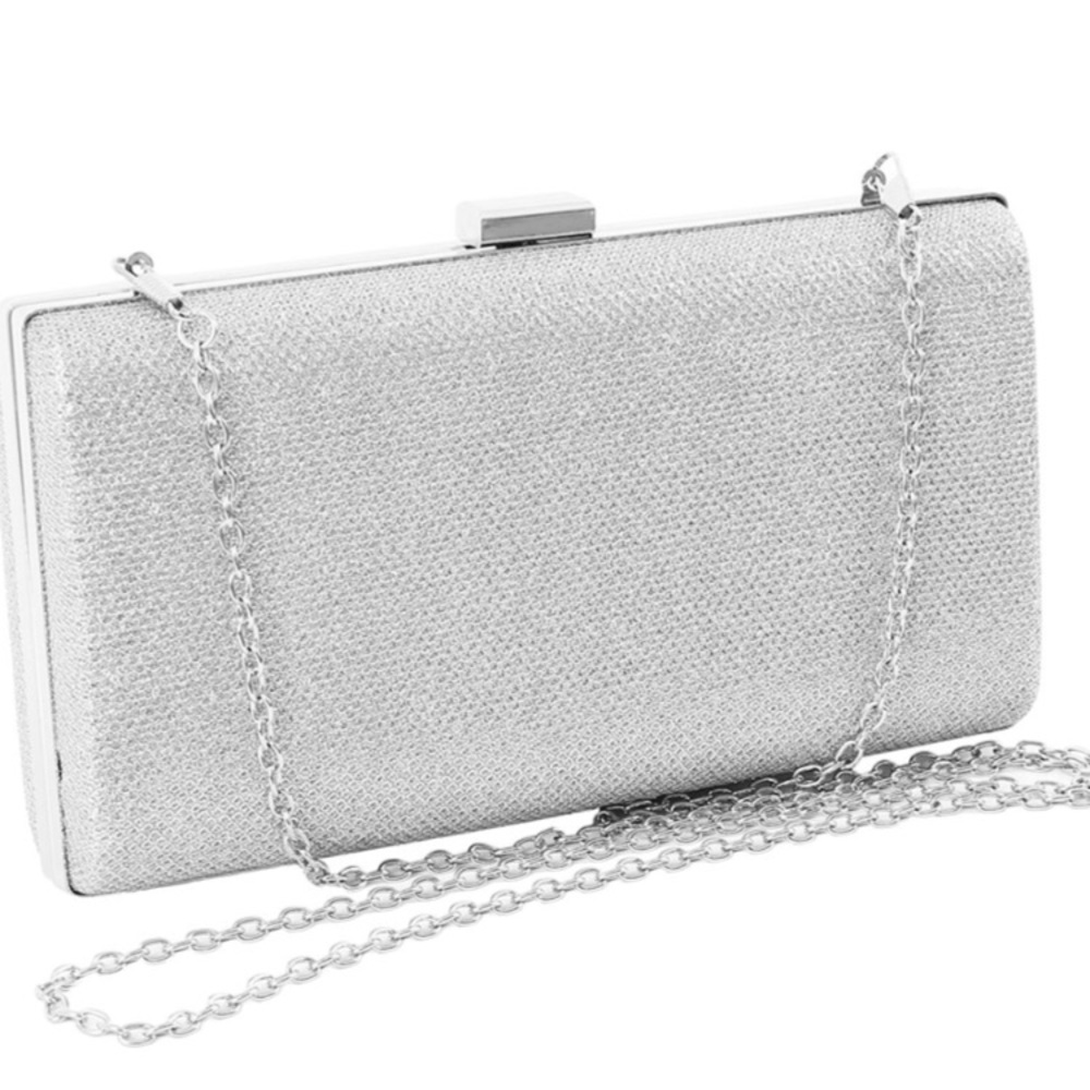 Rhinestone clutch with chain